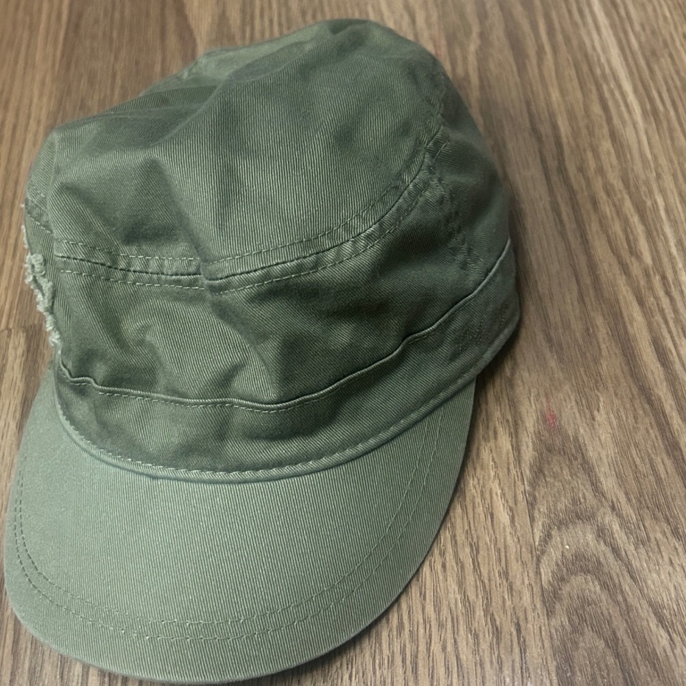 Olive Green Y2K Military Style Cadet Cap Women's Fashion Hat - Picture 4 of 6